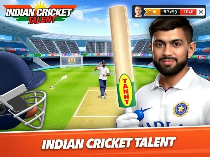 Intense cricket action in Indian Cricket Talent Indian Cricket Talent Gameplay